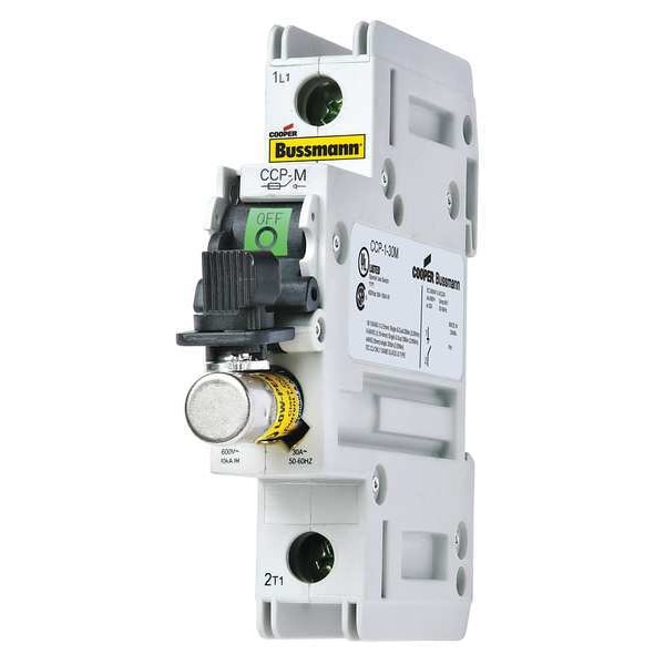 Eaton Bussmann Disconnect Switches, 0 to 30A Amp Range, 240V AC Volt Rating, 1 Poles, Box Lug, Midget Fuse Type - CCP2-1-30M