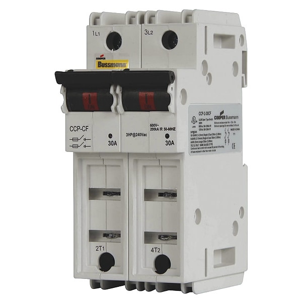Eaton Bussmann Disconnect Switches, 31 to 60A Amp Range, 600V AC/125V DC Volt Rating, 2 Poles, Box Lug - CCP2-2-60CF