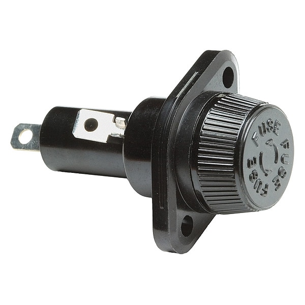 Eaton Bussmann Fuse Holder, 0 to 30A Amp Range, 600V AC Volt Rating, 1 Poles, Quick Connect - HPF-RR