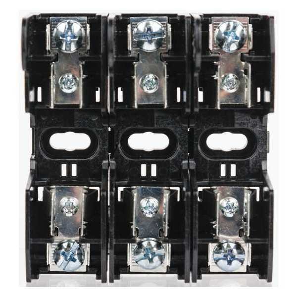 Eaton Bussmann Open Fuse Block, H; K5 UL Class, 250V AC/DC Volt Rating, 3 Poles, Screw - HM25030-3SR