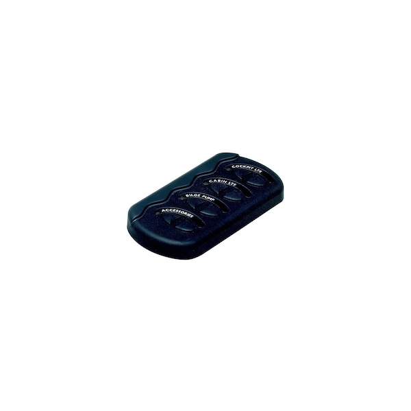 Marinco Contour Generation II Sprayproof Switch Panel w/ Fuses - Black - CG2-4W-F