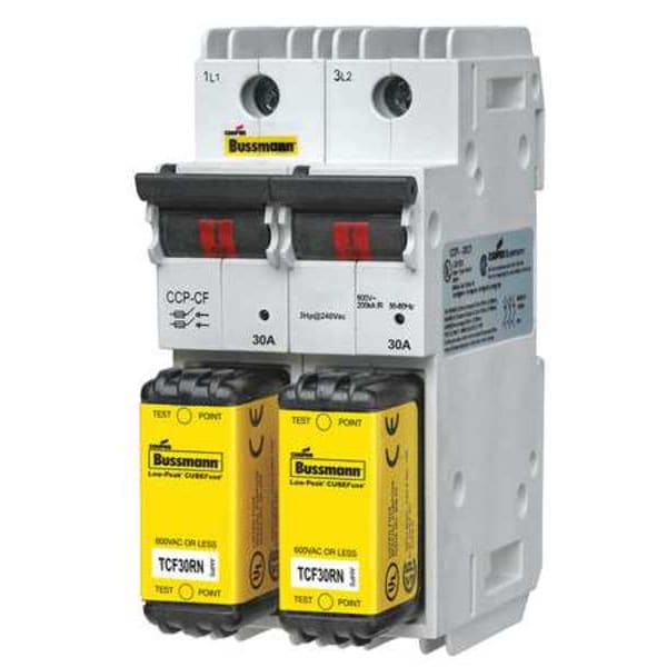 Eaton Bussmann Disconnect Switches, 0 to 30A Amp Range, 600V AC/125V DC Volt Rating, 2 Poles, Box Lug - CCP2-2-30CF