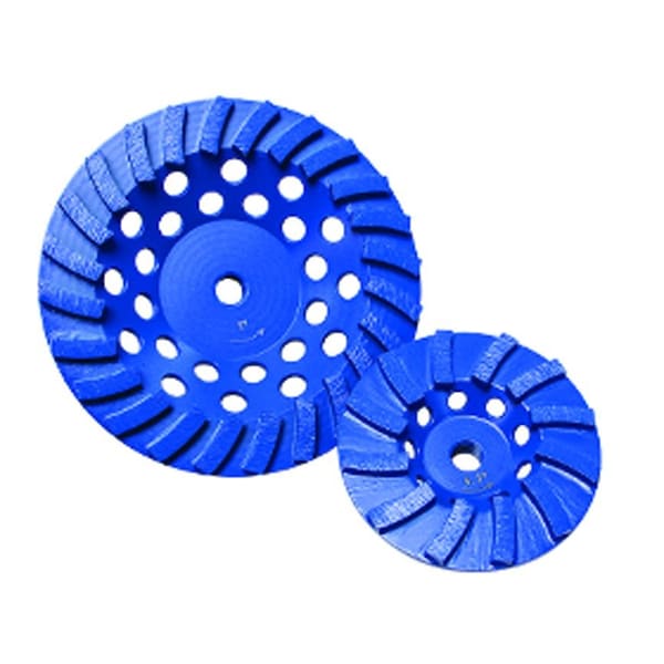Rueda de copa turbo espiral azul estrella de 4-1/2x5/8 pulgadas-11 con 12 segmentos (90079)