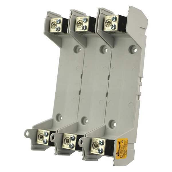 Eaton Bussmann Open Fuse Block, R UL Class, 3 Poles, 70 to 100A Amp Range, 600V AC/DC Volt Rating - RM60100-3CR