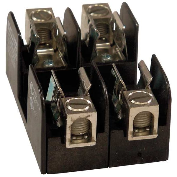 Mersen Open Fuse Block, H; K5 UL Class, 2 Poles, 0 to 30A Amp Range, 250V AC/DC Volt Rating - 20307