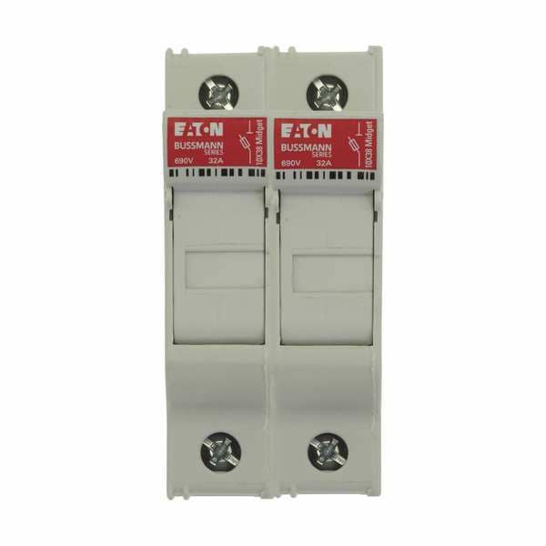 Eaton Bussmann Finger Safe Fuse Block, 0 to 30A Amp Range, 600V AC/DC Volt Rating, 2 Poles, Box Lug; Clamp - CHM2DU