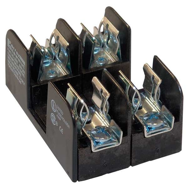 Mersen Open Fuse Block, H; K5 UL Class, 2 Poles, 0 to 30A Amp Range, 250V AC/DC Volt Rating - 20327