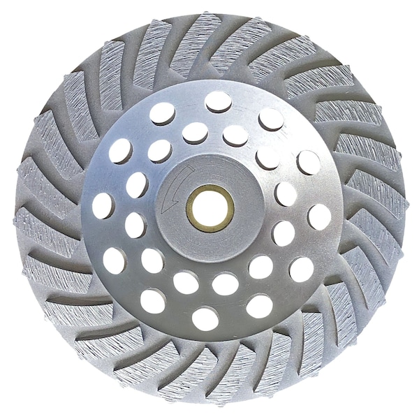 Ox Tools Ultimate Spiral Cup Wheel 7” 24 Segmentos - Agujeros de 7/8” - 5/8” - OX-UPSC24-7