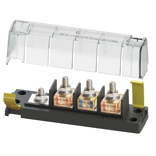 Blue Sea Systems Blue Sea 5196 MRBF Surface Mount 3 Circuit Fuse Block - Common Source - 5196