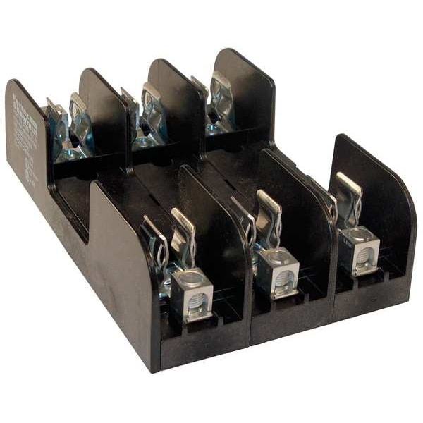 Mersen Open Fuse Block, H; K5 UL Class, 3 Poles, 0 to 30A Amp Range, 600V AC/DC Volt Rating - 60308