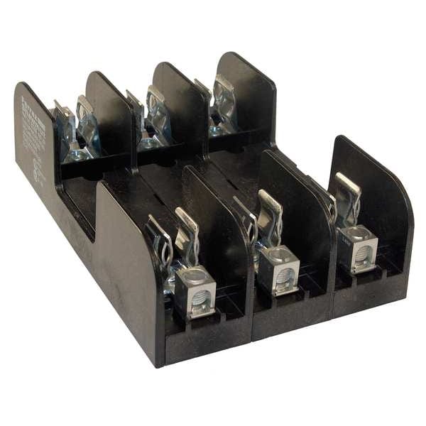 Mersen Open Fuse Block, H; K5 UL Class, 3 Poles, 0 to 30A Amp Range, 600V AC/DC Volt Rating - 60358