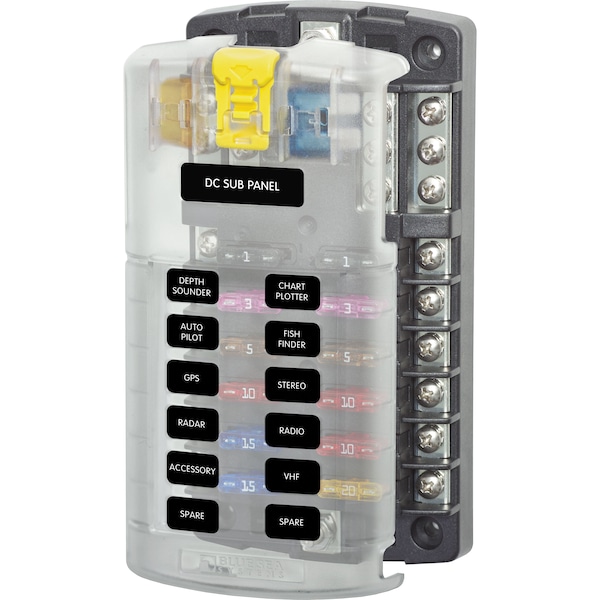 Blue Sea Systems Open Fuse Block, 30 to 100A Amp Range, 32V DC Volt Rating - 5026-BSS