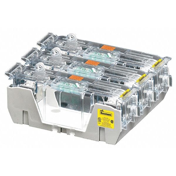 Eaton Bussmann Open Fuse Block, 450 to 600A Amp Range, 250V AC/DC Volt Rating, 3 Poles, Box Lug - HM25600-3CR