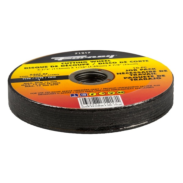 Forney Paquete de 10 ruedas cortadoras de metal de 4-1/2 pulgadas Forney 71847 - 71217
