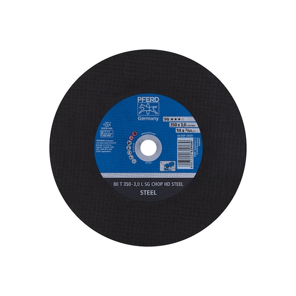 Pferd 14" x 7/64" Disco de Corte, 1" A.H. - L - SG CHOP HD STEEL - 64531