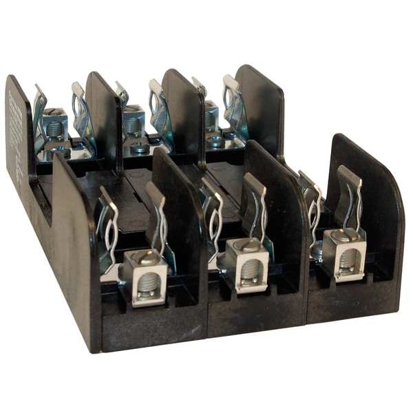 Mersen Open Fuse Block, H; K5 UL Class, 3 Poles, 0 to 30A Amp Range, 600V AC/DC Volt Rating - 60318