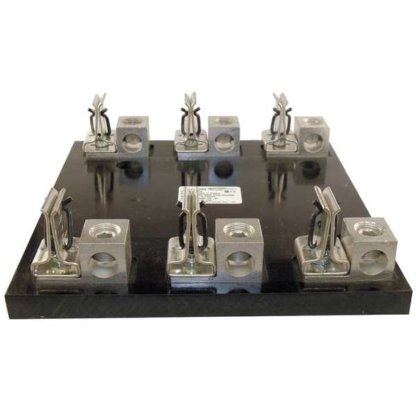 Mersen Open Fuse Block, H; K5 UL Class, 3 Poles, 101 to 200A Amp Range, 600V AC/DC Volt Rating - 62003