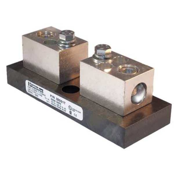 Mersen Open Fuse Block, T UL Class, 1 Poles, 101 to 200A Amp Range, 300V AC/DC Volt Rating - 32031T