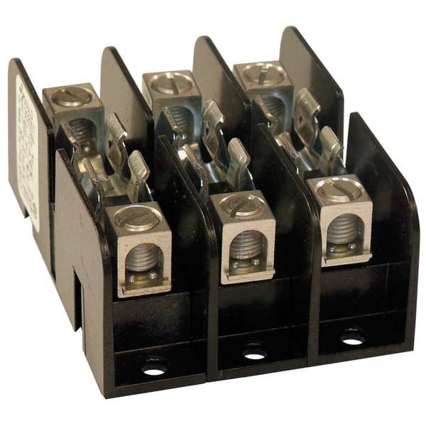 Mersen Open Fuse Block, T UL Class, 3 Poles, 0 to 30A Amp Range, 300V AC/DC Volt Rating - 30308T