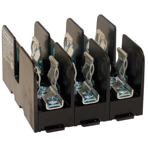 Mersen Open Fuse Block, J UL Class, 3 Poles, 0 to 30A Amp Range, 600V AC/DC Volt Rating - 60328SJ