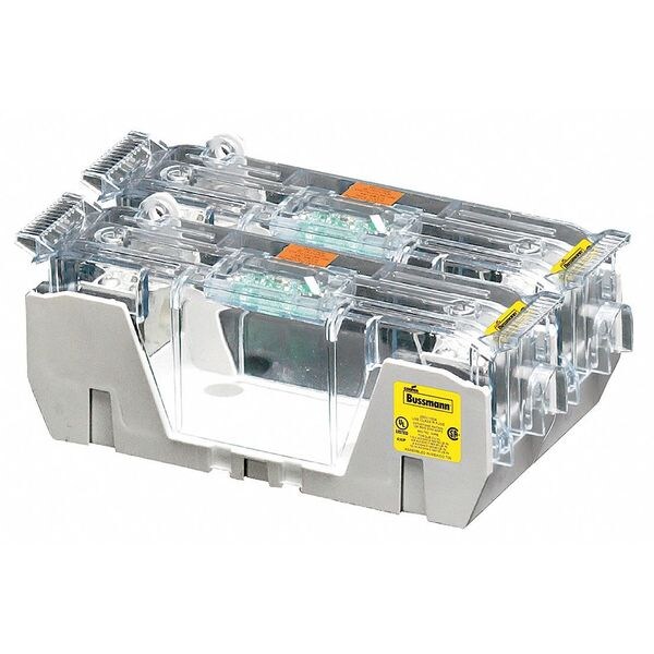 Eaton Bussmann Open Fuse Block, H; K5 UL Class, 2 Poles, 70 to 100A Amp Range, 250V AC/DC Volt Rating - HM25100-2CR
