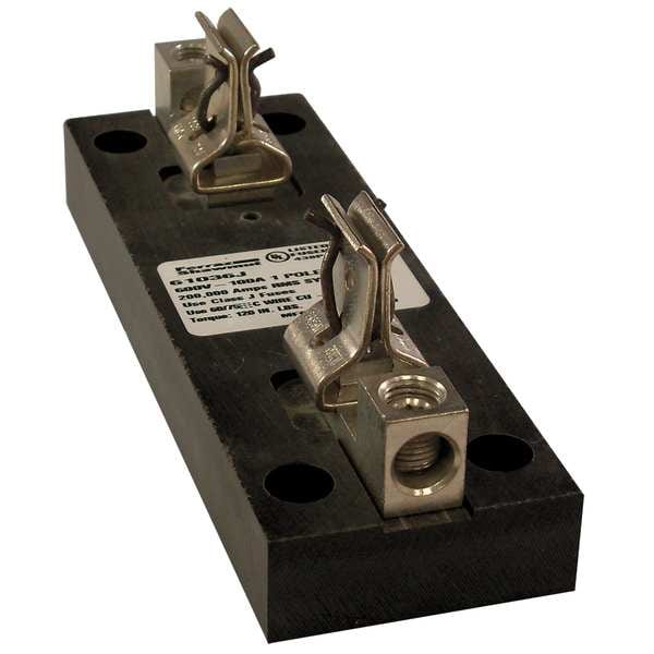 Mersen Open Fuse Block, J UL Class, 1 Poles, 61 to 100A Amp Range, 600V AC/DC Volt Rating - 61036J