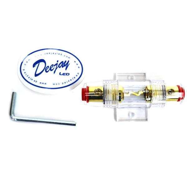 Deejay Led 1 AGU FUSE Round Vehicular Fuse Holder complete with fuse and alan key - TBHAGU1