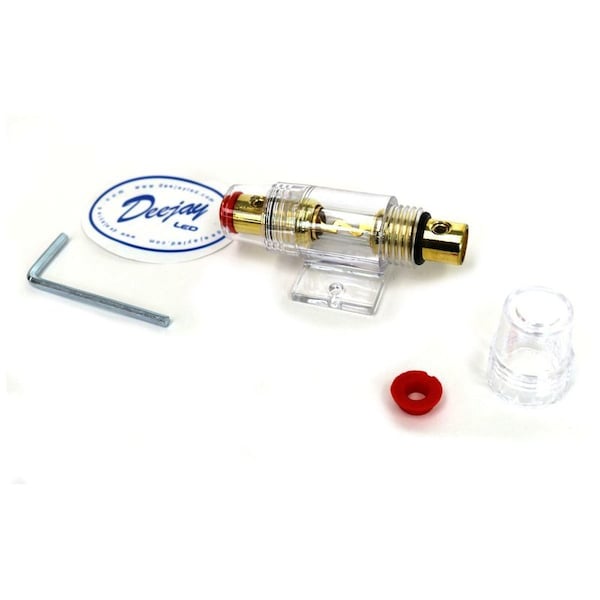 Deejay Led 1 AGU FUSE Round Vehicular Fuse Holder complete with fuse and alan key - TBHAGU1
