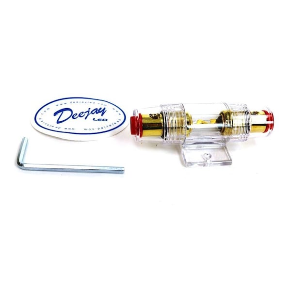 Deejay Led 1 AGU FUSE Round Vehicular Fuse Holder complete with fuse and alan key - TBHAGU1