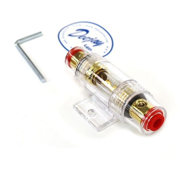 Deejay Led 1 AGU FUSE Round Vehicular Fuse Holder complete with fuse and alan key - TBHAGU1