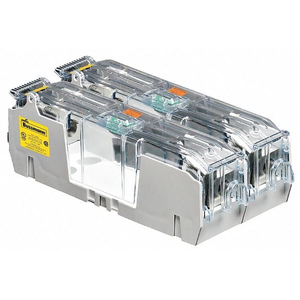 Eaton Bussmann Open Fuse Block, R UL Class, 2 Poles, 110 to 200A Amp Range, 600V AC/DC Volt Rating - RM60200-2CR