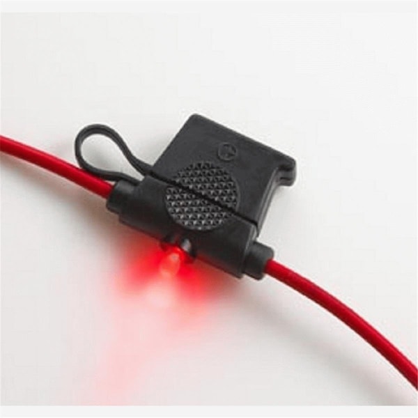 Metra Electronics In Line Indicating LED Fuse Holder, Regular Fuses - METLPR-04B-I-12R
