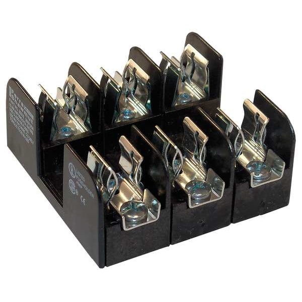 Mersen Open Fuse Block, H; K5 UL Class, 3 Poles, 0 to 30A Amp Range, 250V AC/DC Volt Rating - 20318