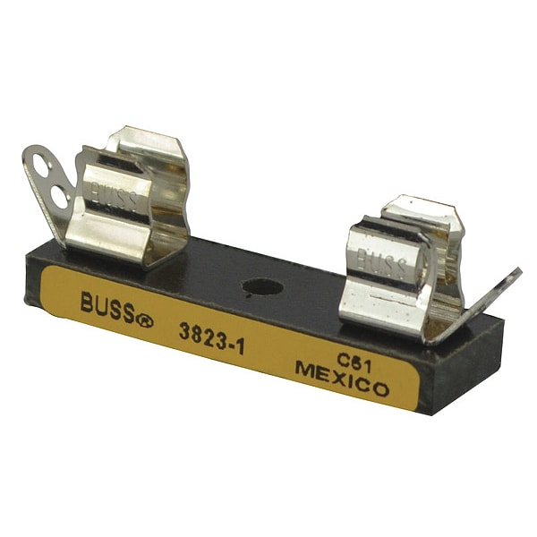 Eaton Bussmann Open Fuse Block, 1 Poles, 0 to 30A Amp Range, 250V AC/125V DC Volt Rating - 3823-1