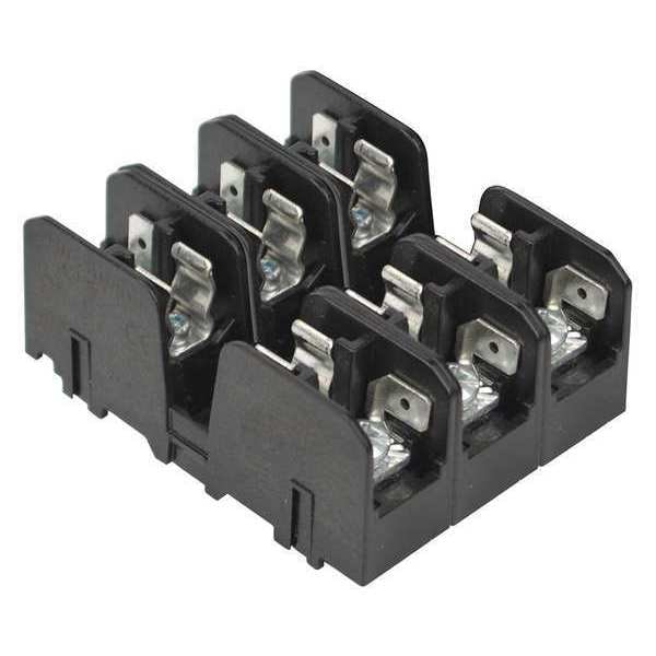 Eaton Bussmann Open Fuse Block, 3 Poles, 0 to 30A Amp Range, 600V AC/DC Volt Rating - BMM603-3SQ