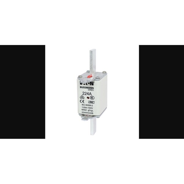 Eaton Bussmann NH Fuse, NHG Series, 224A, 500V AC, Square/Blade - 224NHG02B
