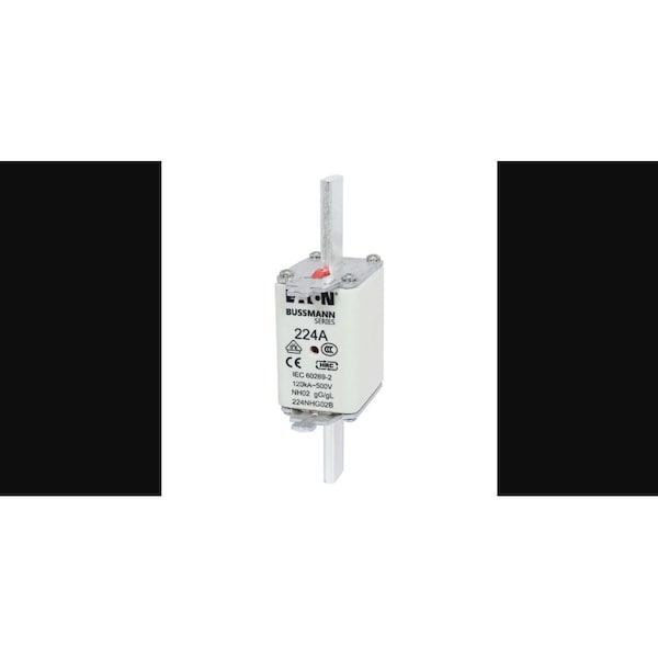 Eaton Bussmann NH Fuse, NHG Series, 224A, 500V AC, Square/Blade - 224NHG02B