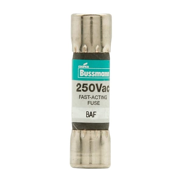 Eaton Bussmann Midget Fuse, BAF Series, Fast-Acting, 5A, 250V AC, Non-Indicating, 10kA at 125V AC, 200A at 250V AC - BAF-5