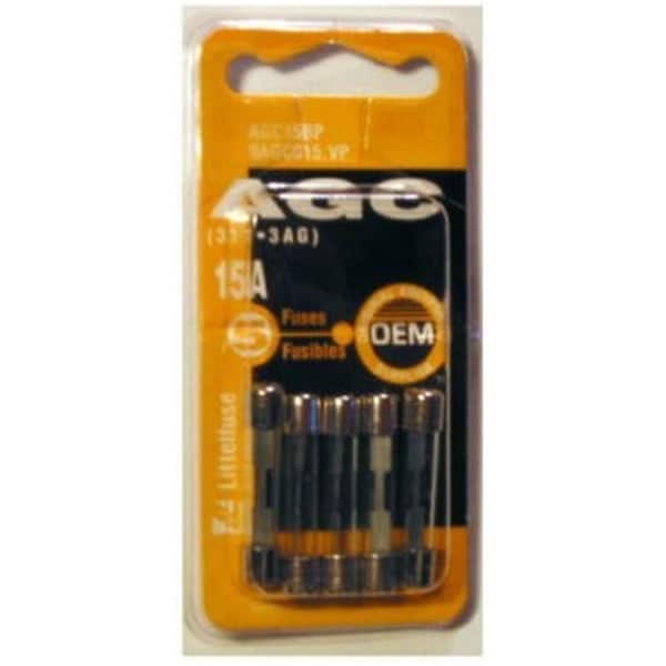 Littelfuse Glass Fuse, AGC Series, 5A, 5 PK - L24-AGC5BP