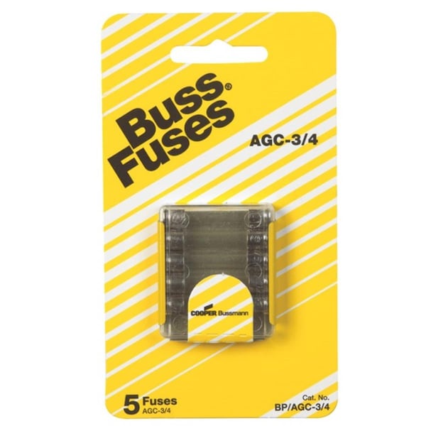 Buss BP-AGC-3-4-RP 0.75 amp Fast-Acting Glass Tube Fuses - 3211729