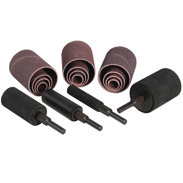 Kit de tambor de lijado extra largo Clesco QLK-12 con tambores de estilo de bloqueo rápido - KIT DE TAMBOR QLK-12