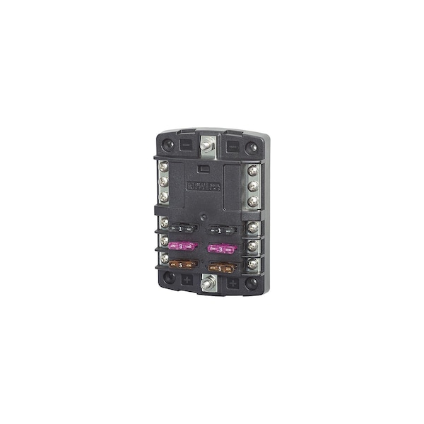 Blue Sea Systems ST Blade Common Source ATO/ATC Fuse Block w/Negative Bus - 6 Circuits - 5030