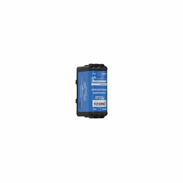 Eaton Bussmann Glass Fuse, FCF Series, Fast-Acting, 20A, 600V AC, 300kA at 600V AC, 50kA at 600V DC - FCF20RN
