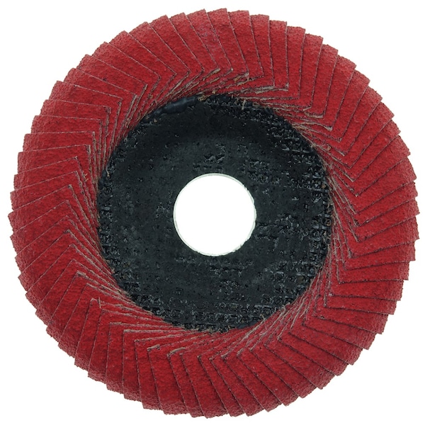 Weiler 4-1/2 Tiger Angled (Radial) Disco de Aletas Cerámico 60C con Orificio de 7/8 Arbor Hole - 51313