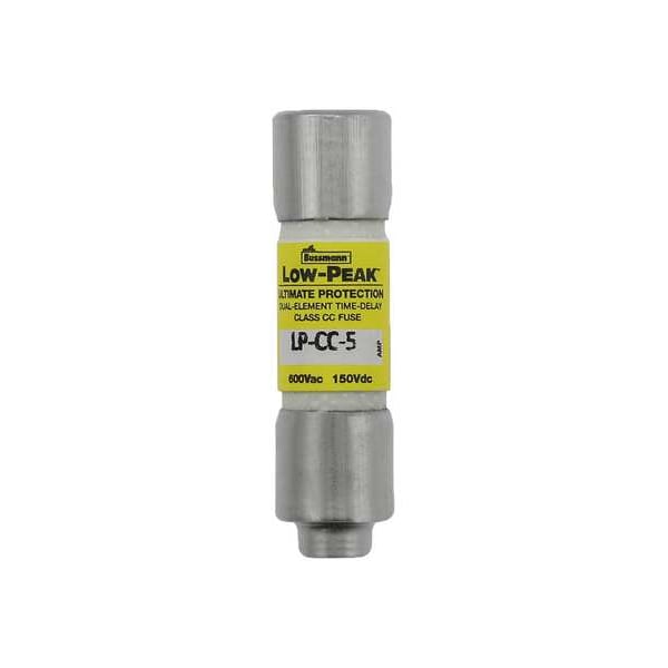 Eaton Bussmann UL Class Fuse, CC Class, LP-CC Series, Time-Delay, 5A, 600V AC, Non-Indicating - LP-CC-5