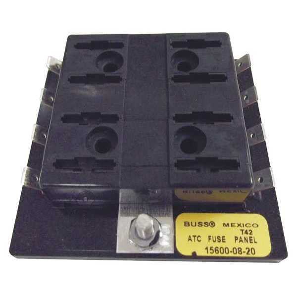 Eaton Bussmann Fuse Panel, 0 to 30A Amp Range, 32V DC Volt Rating, 8 Poles, Quick Connect, Automotive Fuse Type - 15600-08-20