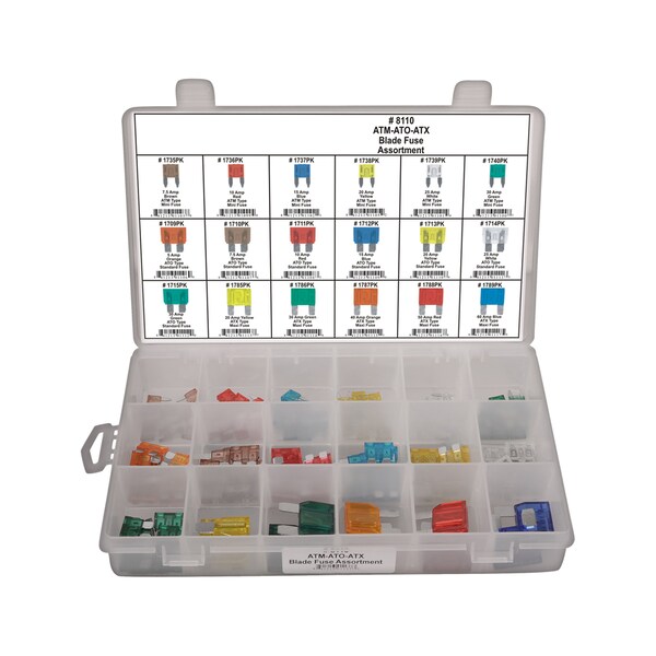Disco Blade Fuse Assrtmnt Shipped in 18 Hole PlstcTray - 8110