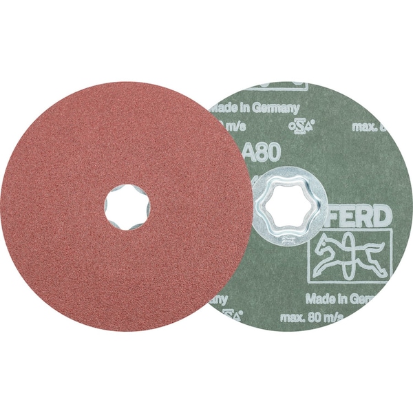 Disco de fibra Pferd Combiclick, 5", Al/Oxd, 80 Grit - 40103