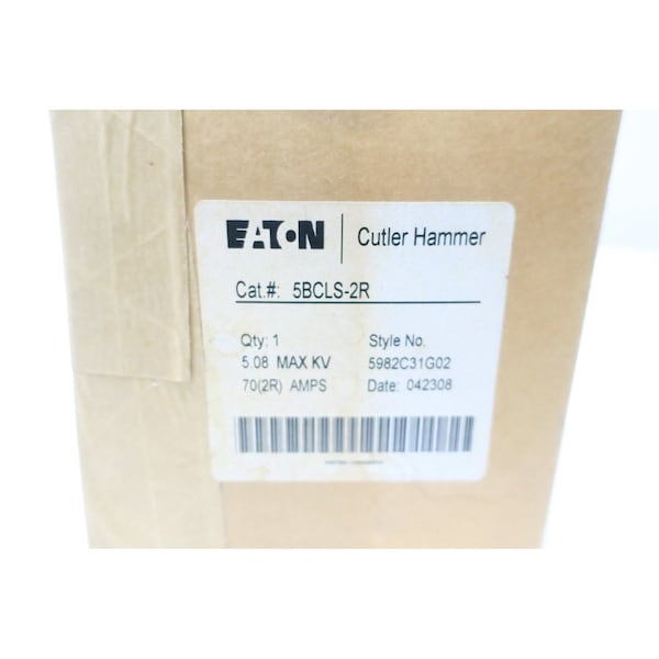 Eaton Cutler-Hammer CURRENT LIMITING 70A AMP 5.08KV-AC MEDIUM VOLTAGE FUSE - 5BCLS-2R