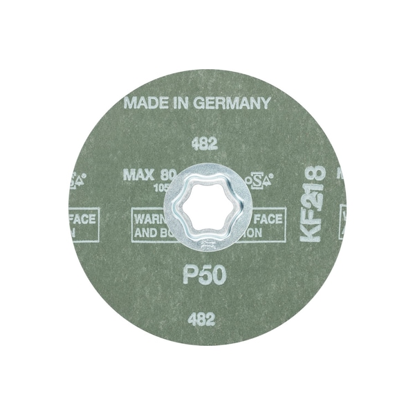 Disco de fibra COMBICLICK® Pferd, 5" Dia. - Óxido de aluminio A-COOL, grano 50 - 40310